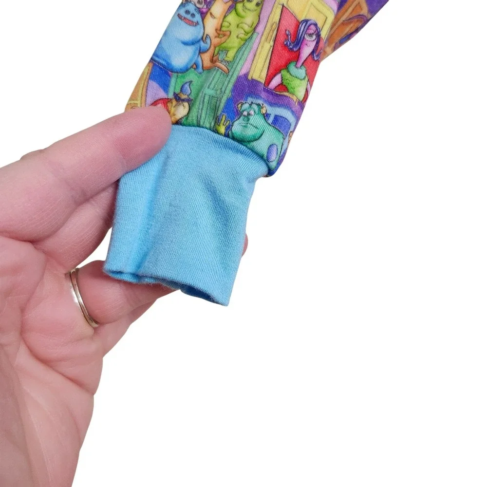 MONSTERS INC Size 12-18M Bamboo‎ Pajama Set Long Sleeve Pants Blue Soft Unisex